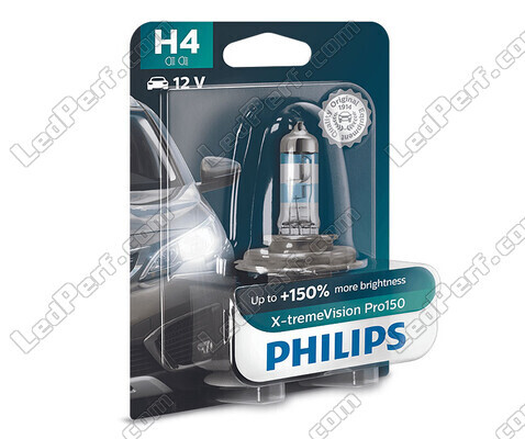 1x żarówka H4 Philips X-tremeVision PRO150 60/55W 12V - 12342XVPB1