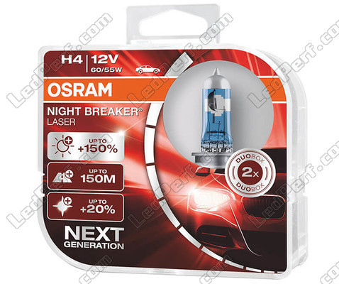 Pakiet 2 żarówek H4 Osram Night Breaker Laser +150% - 64193NL-HCB