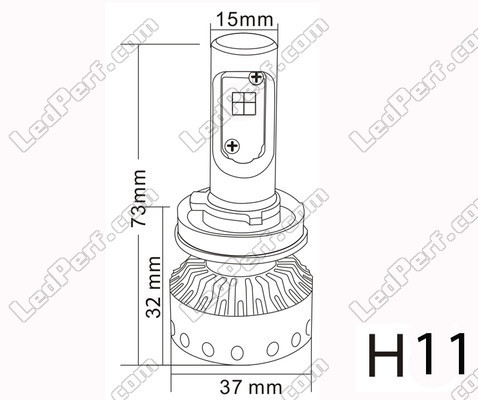 Mini żarówka LED H11 Tuning