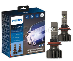 Zestaw żarówek H11 LED PHILIPS Ultinon Pro9000 +250% 5800K - 11362U90CWX2