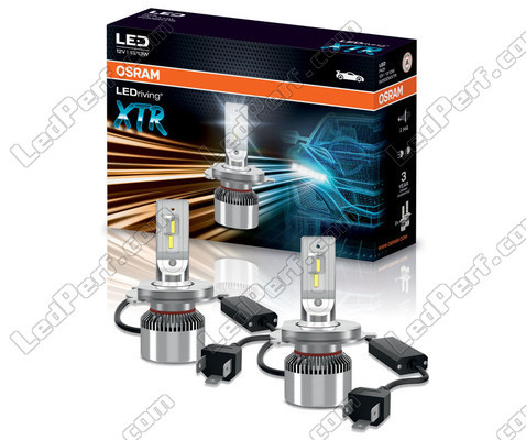 Opakowanie i 2 żarówki LED H4 Osram LEDriving® XTR 6000K - 64193DWXTR