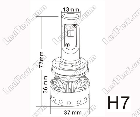 Mini żarówka LED H7 Tuning