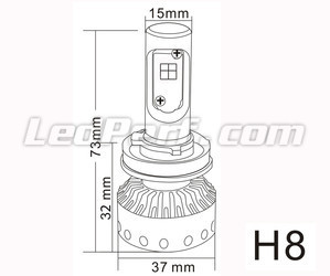 Mini żarówka LED H8 Tuning