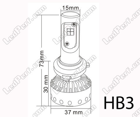 Mini żarówka LED HB3 Tuning