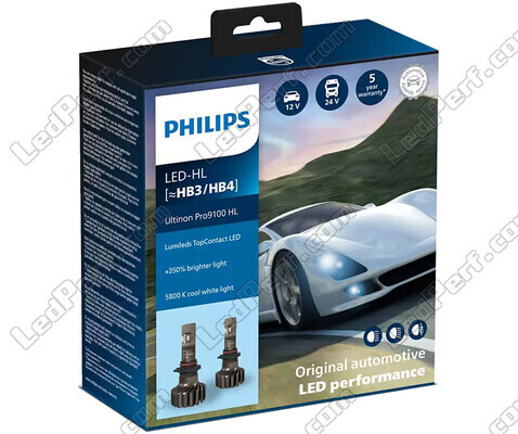 Zestaw żarówek HB3 (9005) LED PHILIPS Ultinon Pro9100 +350% 5800K- LUM11005U91X2