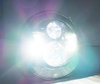 Optyka motocykl Full LED Chromowana do reflektora okrągły o średnicy 7 cali - Typ 3 Oświetlenie w kolorze Biały czysty.