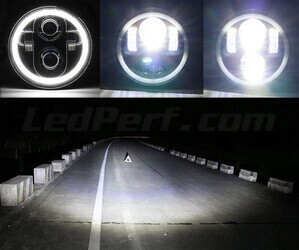 Optyka motocykl Full LED Chromowana do reflektora okrągły o średnicy 5.75 cali - Typ 4