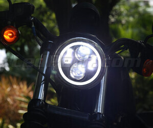 Optyka motocykl Full LED Chromowana do reflektora okrągły o średnicy 5.75 cali - Typ 4
