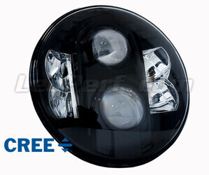 Optyka motocykl Full LED Czarna do reflektora okrągły o średnicy 7 cali - Typ 1
