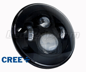 Optyka motocykl Full LED Czarna do reflektora okrągły o średnicy 7 cali - Typ 3