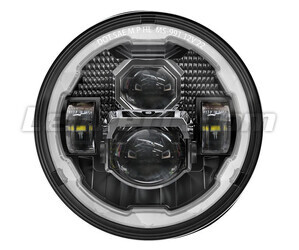 Optyka motocykl Full LED Czarna do reflektora okrągły o średnicy 7 cali - Typ 4