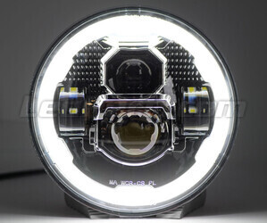 Optyka motocykl Full LED Czarna do reflektora okrągły o średnicy 7 cali - Typ 6
