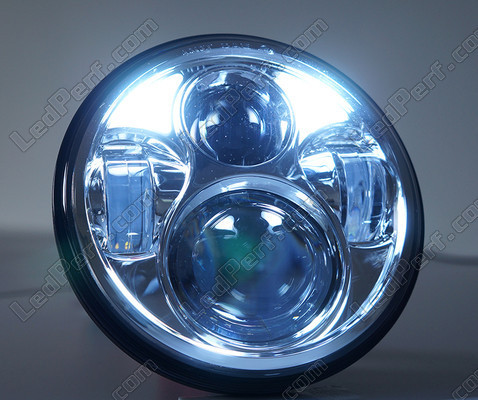 Optyka motocykl Full LED Chromowana do reflektora okrągły o średnicy 5,75 cala - Typ 3 Światła do jazdy dziennej