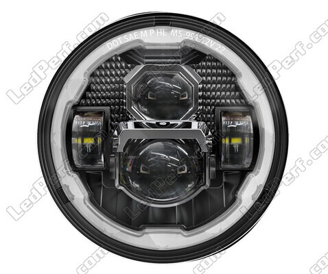 Optyka motocykl Full LED Czarna do reflektora okrągły o średnicy 7 cali - Typ 4