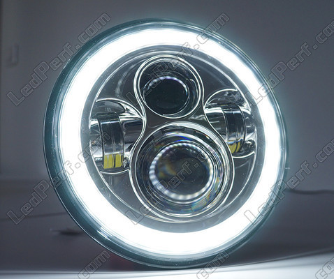 Optyka motocykl Full LED Czarna do reflektora okrągły o średnicy 7 cali - Typ 5 Angel Eye