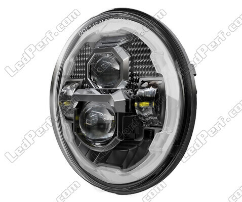 Optyka motocykl Full LED Czarna do reflektora okrągły o średnicy 7 cali - Typ 6