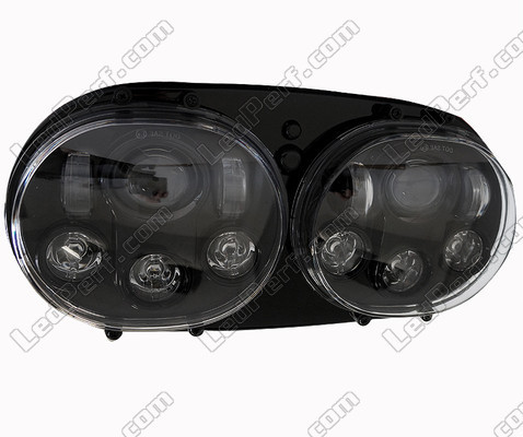 Reflektor motocykl Full LED Czarny do Harley Davidson Road Glide (1998-2014) Podwójny Bloki optyczne