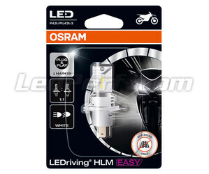 Opakowanie widok z przodu żarówki motocyklowej H4 LED Osram Easy