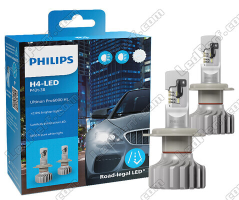 Zestaw żarówek LED H4 Philips ULTINON Pro6000 Homologowane - 11342U6000X2
