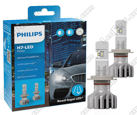 Zestaw żarówek LED H7 Philips ULTINON Pro6000 Homologowane - 11972U6000X2