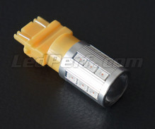Żarówka P27/7W Magnifier z 21 LED SG Wysokiej Mocy + Szkło powiększające pomarańczowe Trzonek 3157