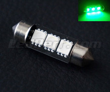 Żarówka rurkowa 37 mm LED zielone - C5W