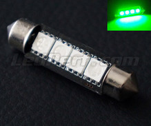 Żarówka rurkowa 42 mm LED zielone - C10W