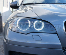 Pakiet angel eyes H8 LED (biały czysty 6000K) do BMW X3 (F25) - MTEC V3.0