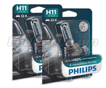 Pakiet 2 żarówek H11 Philips X-tremeVision PRO150 55W - 12362XVPB1