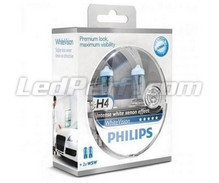 Pakiet 2 żarówek H4 Philips WhiteVision + 2 W5W WhiteVision (Nowość!)