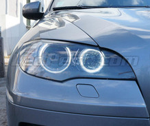 Pakiet angel eyes H8 LED (biały czysty 6000K) do BMW X6 (E71 E72) - MTEC V3.0