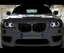 Pakiet angel eyes H8 LED (biały czysty 6000K) do BMW X1 (E84) - MTEC V3.0