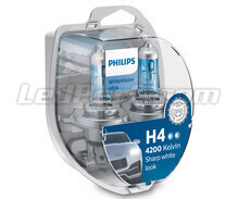 Pakiet 2 żarówek H4 Philips WhiteVision ULTRA + świateł postojowych - 12342WVUSM
