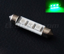 LED rurkowa 42 mm - Zielony - Bez Błędu komputera pokładowego - C10W