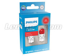 2x żarówki LED Philips W21/5W Ultinon PRO6000 - Czerwone - 11066RU60X2 - 7443R