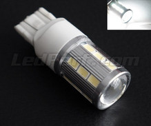 Żarówka W21/5W Magnifier z 21 LED SG Wysokiej Mocy + Szkło powiększające białe Trzonek T20